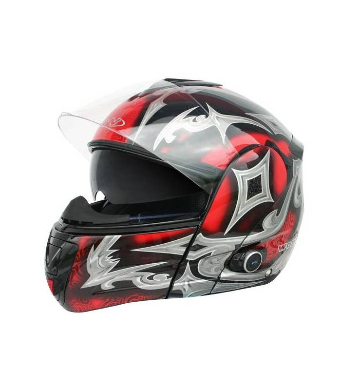 LevneMoto - Moto přilba WORKER V210 Bluetooth + Interkom