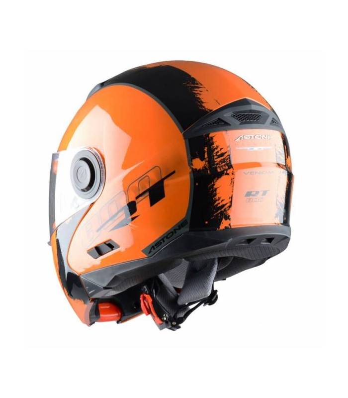 LevneMoto - Moto přilba ASTONE RT800 VENOM- černo oranžová