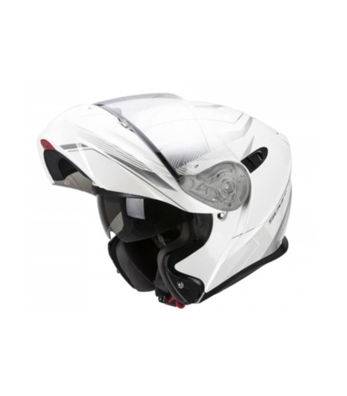 LevneMoto - Moto přilba Scorpion EXO-920 GEM-pearl bílo/stříbrná