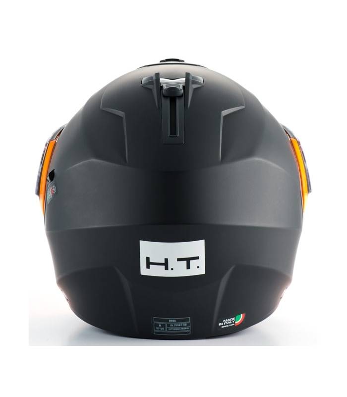 LevneMoto - Přilba SKY, BLAUER - USA (černá matná/oranžová fluo)