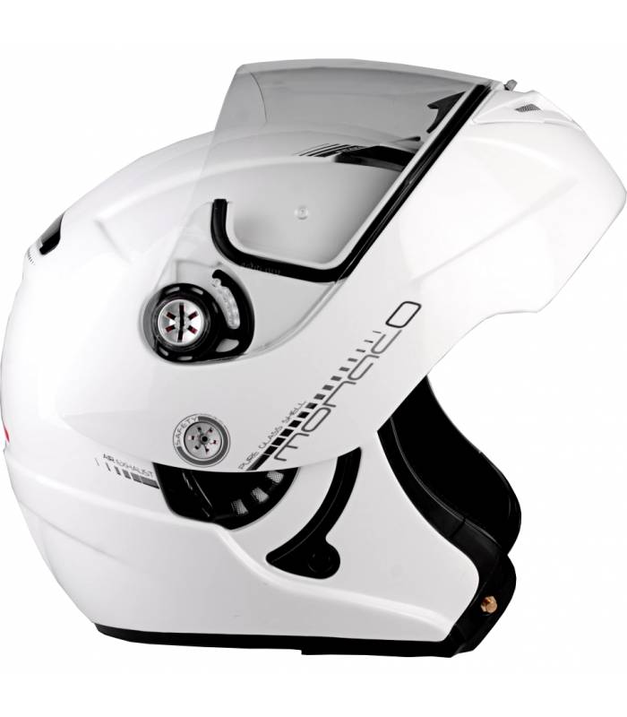 LevneMoto - Přilba Monaco Pure Glass, LAZER - Belgie (bílá)