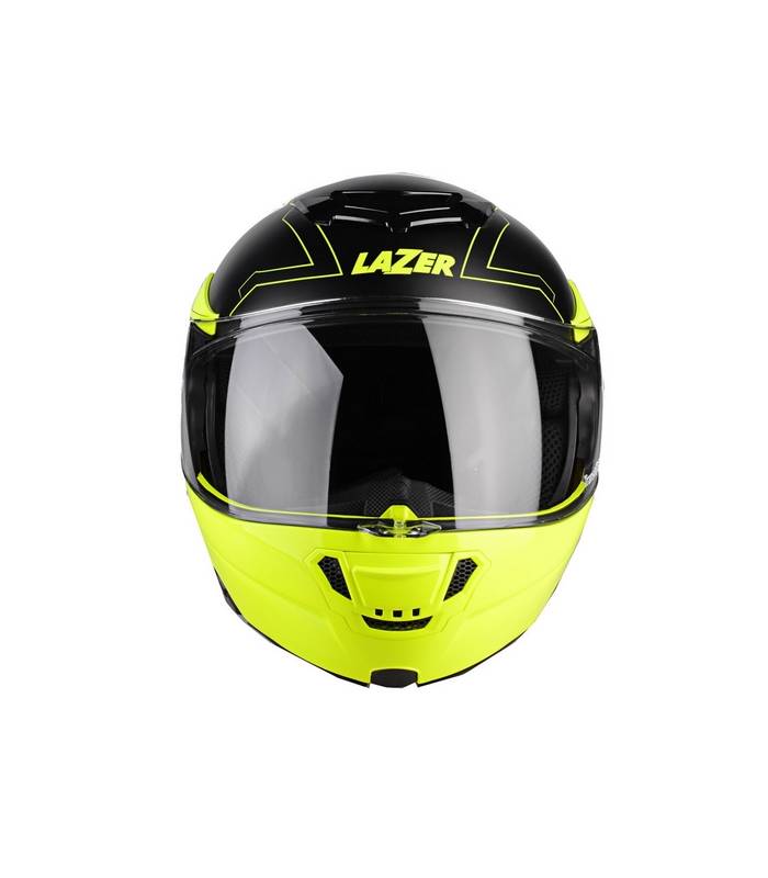 LevneMoto - Přilba Monaco Evo Droid Carbon 2016, LAZER - Belgie (lakovaný karbon/žlutá fluo)