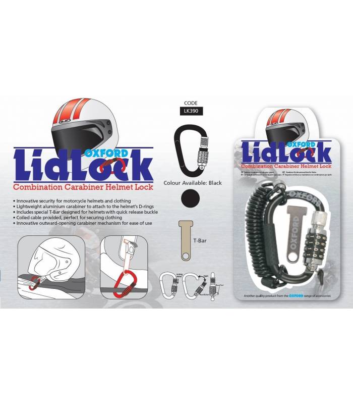 LevneMoto - Zámek na přilby a příslušenství Lid Lock, OXFORD - Anglie