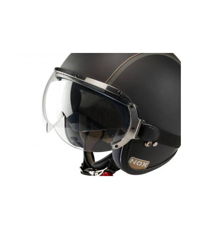 LevneMoto - Brýle pro otevřené přilby (čiré s chromovaným rámečkem)