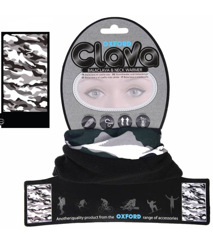 LevneMoto - Kukla a nákrčník Clava Camo, OXFORD - Anglie