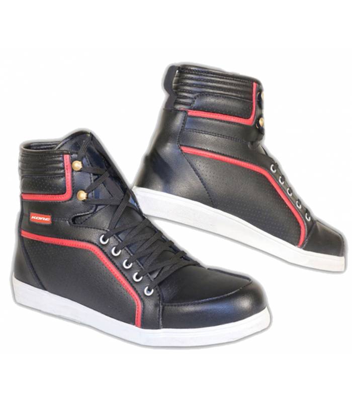 LevneMoto - Boty Commuter, KORE (černé/červené)