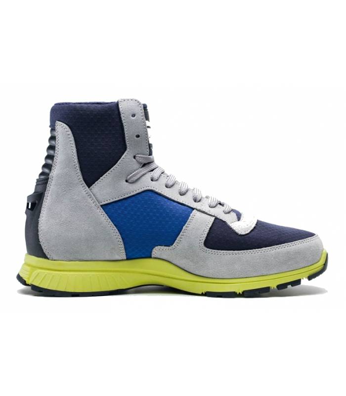 LevneMoto - Boty HT01, BLAUER - USA (šedé/modré/žluté fluo)