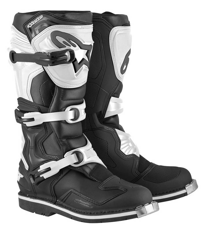 LevneMoto - Boty Tech 1, ALPINESTARS - Itálie (bílé/černé)