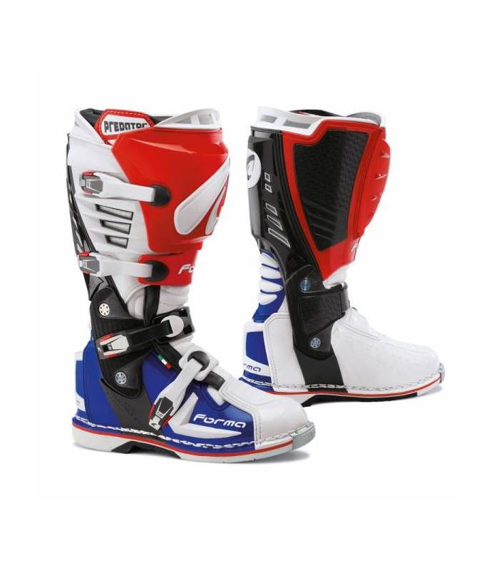 LevneMoto - Moto boty FORMA PREDATOR-bílo červeno modré