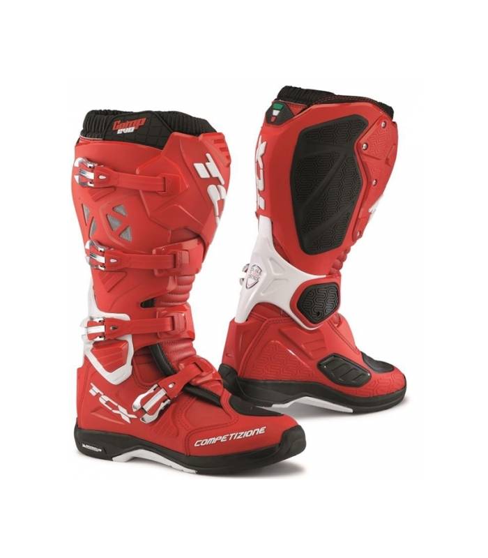 LevneMoto - Moto boty TCX COMP EVO MICHELIN®-červeno bílé
