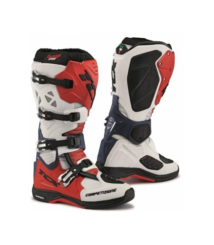 LevneMoto - Moto boty TCX COMP EVO MICHELIN®-bílo/červeno/modré
