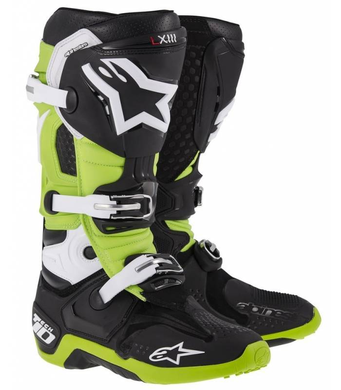 LevneMoto - Boty Tech 10 2014, ALPINESTARS - Itálie (černé/zelené)