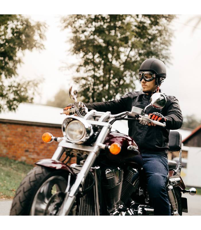 LevneMoto - Kožené bezprsté moto rukavice W-TEC NF-4190