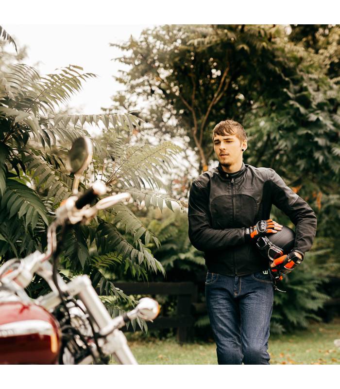 LevneMoto - Kožené bezprsté moto rukavice W-TEC NF-4190