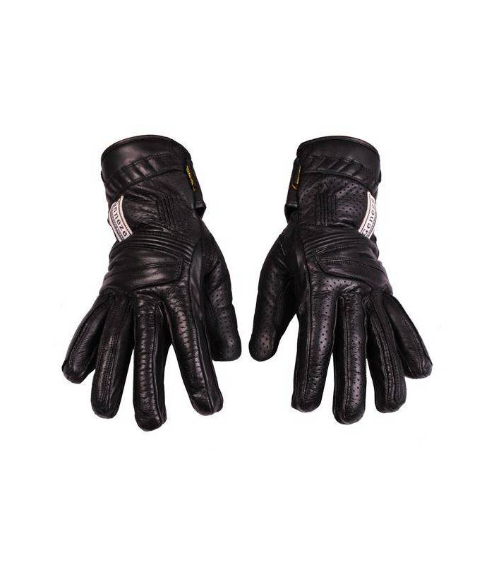 LevneMoto - Kožené moto rukavice GENEZE (RK71)-černé