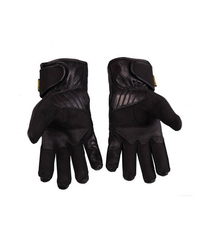 LevneMoto - Kožené moto rukavice GENEZE (RK71)-černé