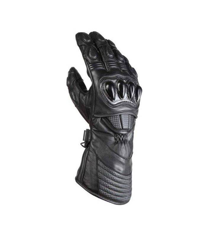 LevneMoto - Kožené moto rukavice GENEZE (RK57)-černé