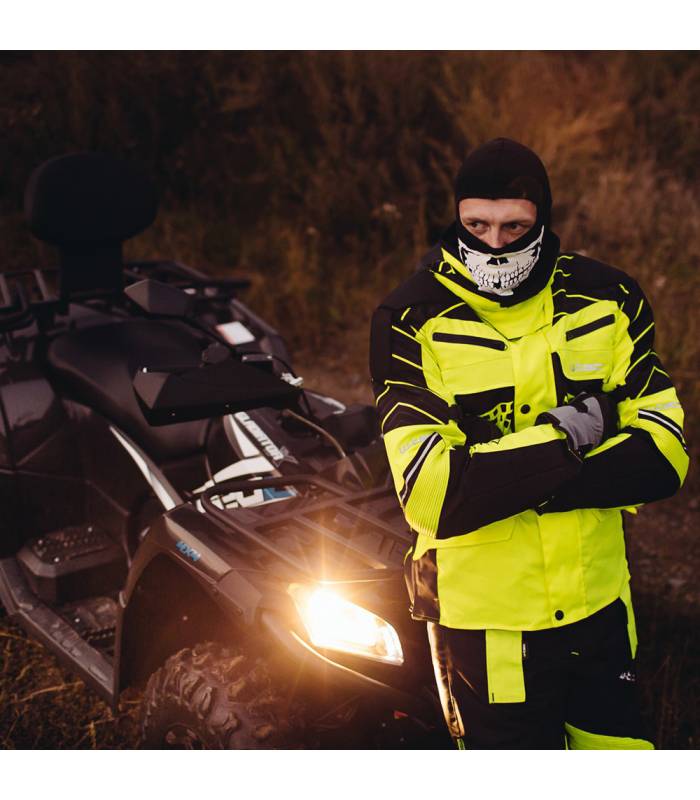 LevneMoto - Zimní kožené/textilní moto rukavice W-TEC NF-4004