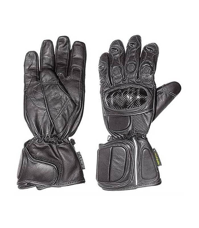 LevneMoto - Kožené moto rukavice GENEZE (RK30)-černé