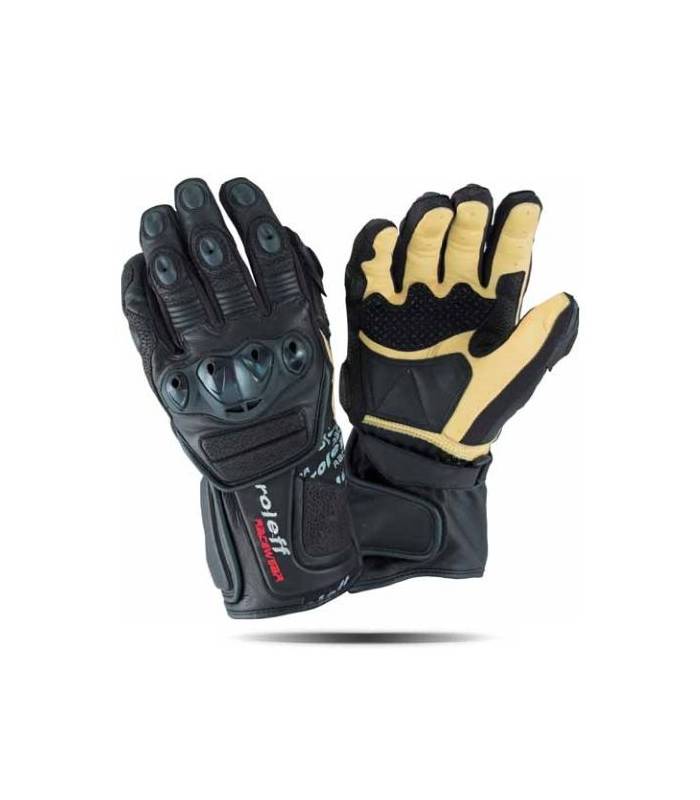LevneMoto - Rukavice Le Mans, ROLEFF - Německo, pánské (černé)
