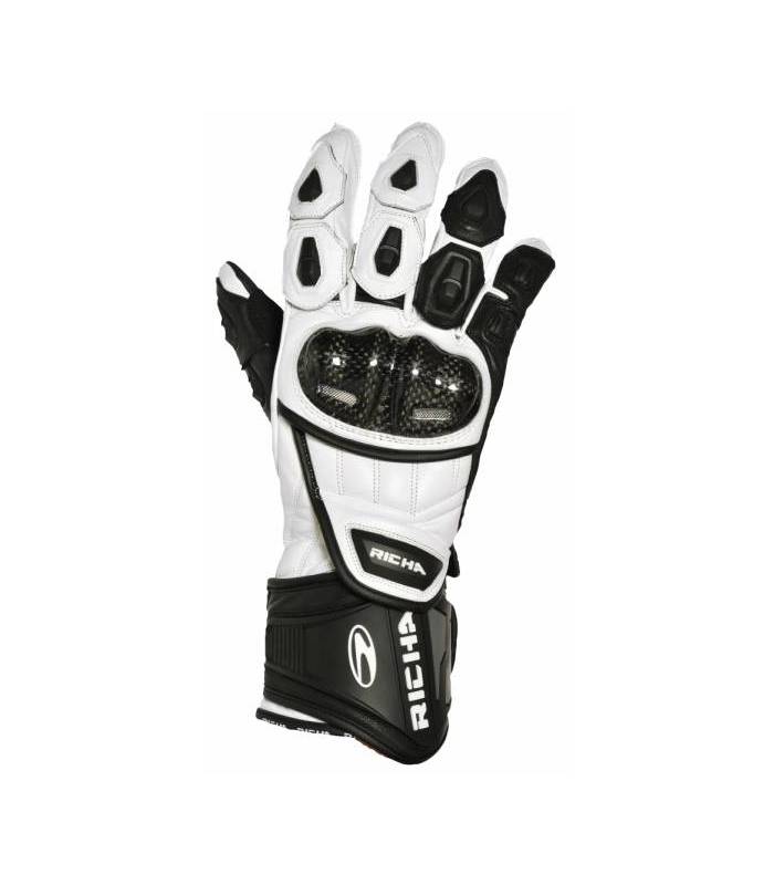 LevneMoto - Moto rukavice RICHA TRACK-bílé