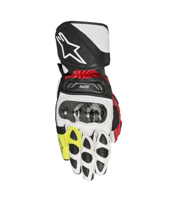 LevneMoto - Rukavice SP-1, ALPINESTARS - Itálie (černé/červené/bílé/žluté fluo)