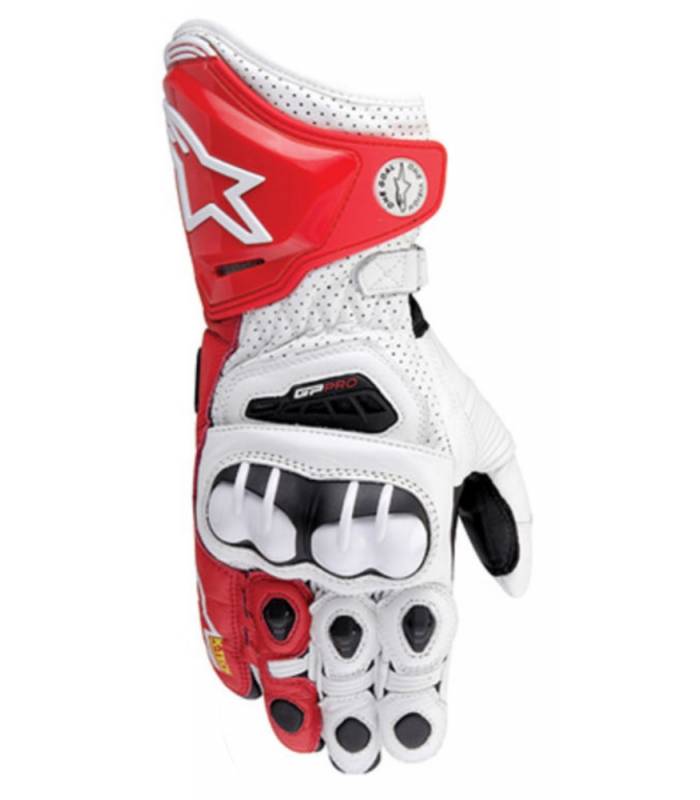 LevneMoto - Rukavice GP PRO, ALPINESTARS - Itálie (bílé/červené/černé)