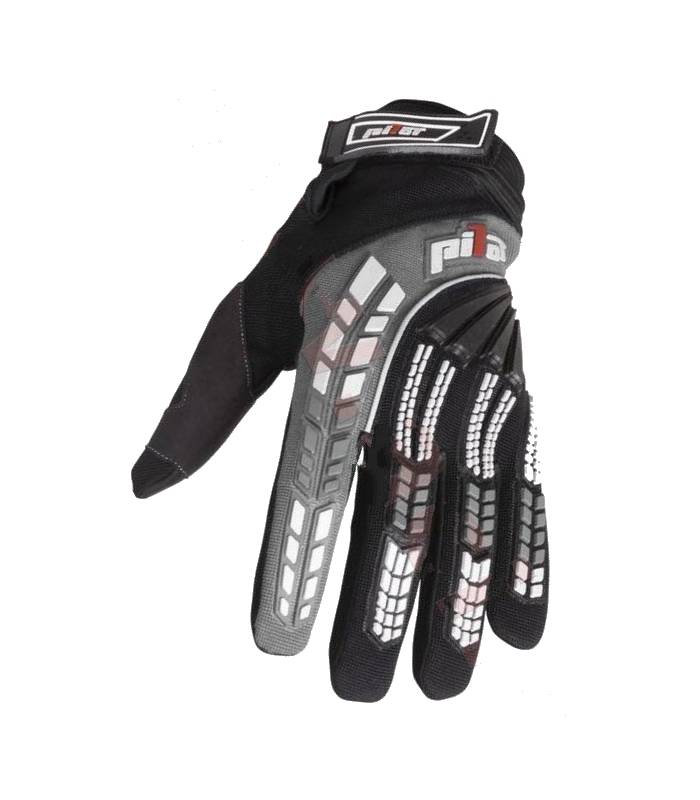 LevneMoto - Rukavice PIONEER, PILOT - Itálie (černá/šedá)