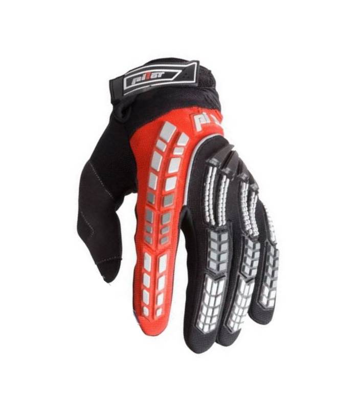 LevneMoto - Rukavice PIONEER, PILOT - Itálie (černá/červená)