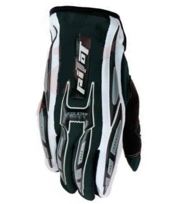 LevneMoto - Rukavice INJECTOR, PILOT - Itálie (černá/bílá)