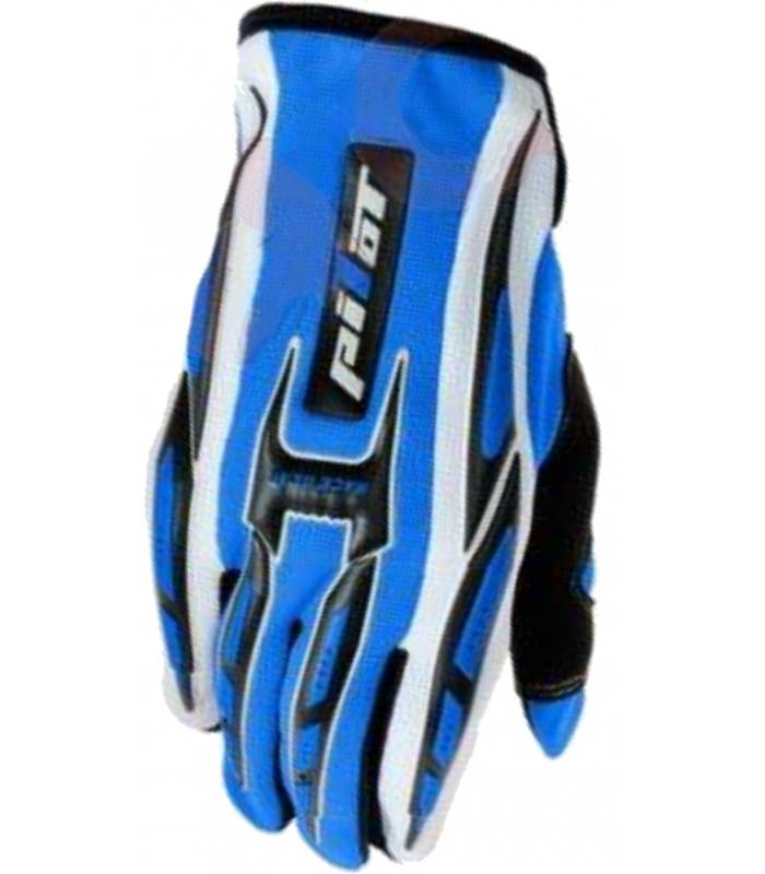 LevneMoto - Rukavice INJECTOR, PILOT - Itálie (černá/modrá/bílá)