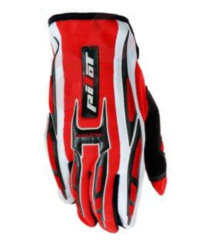LevneMoto - Rukavice INJECTOR, PILOT - Itálie (černá/červená/bílá)