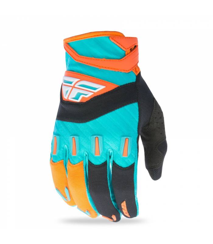 LevneMoto - Rukavice F-16 2017, FLY RACING - USA (oranžová/tyrkysová)
