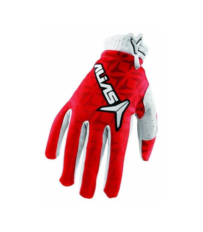 LevneMoto - Moto rukavice ALIAS MX AKA-červeno bílé