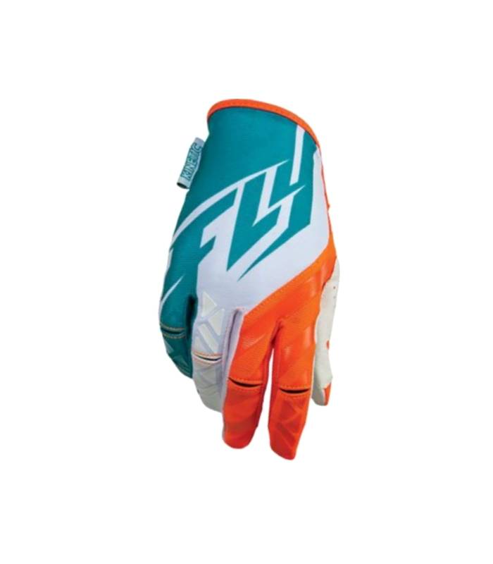 LevneMoto - Rukavice Kinetic, FLY RACING - USA (bílá/tyrkysová/oranžová)