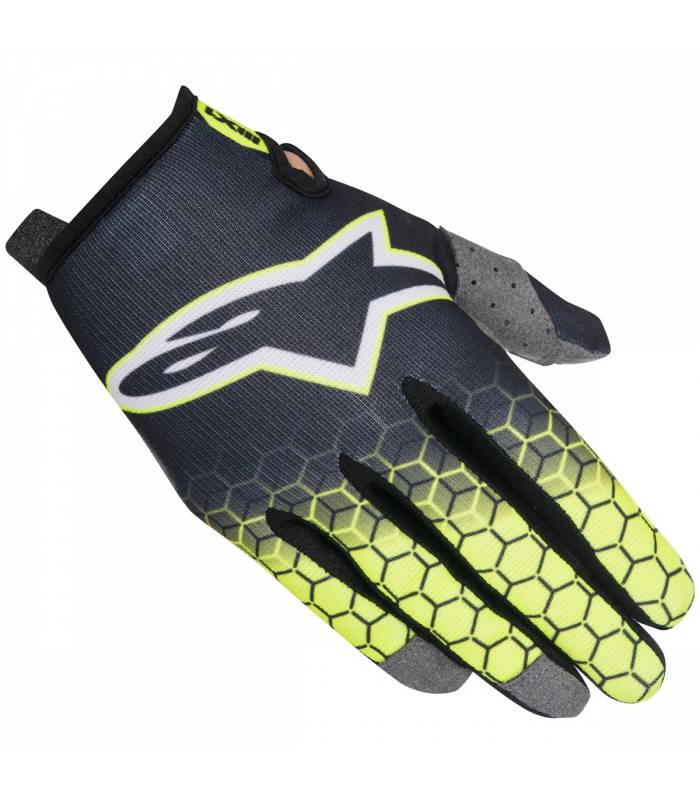 LevneMoto - Rukavice Radar Flight 2017, ALPINESTARS - Itálie (černé antracit/žluté fluo/šedé