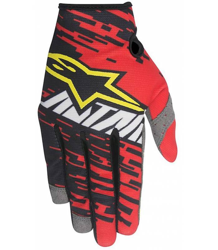 LevneMoto - Rukavice Racer Braap 2016, ALPINESTARS - Itálie (červená/černá/bílá/žlutá)