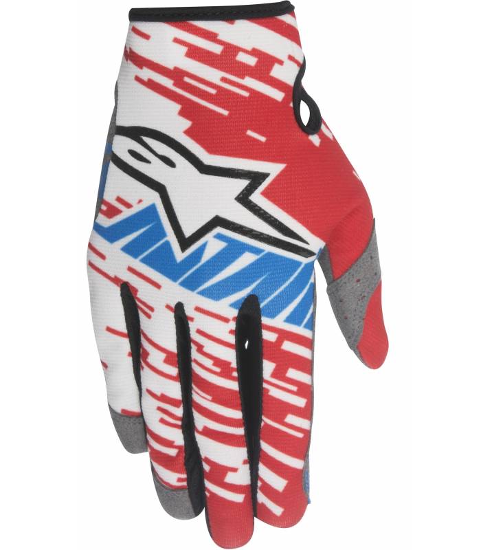 LevneMoto - Rukavice Racer Braap 2016, ALPINESTARS - Itálie (červená/bílá/modrá)