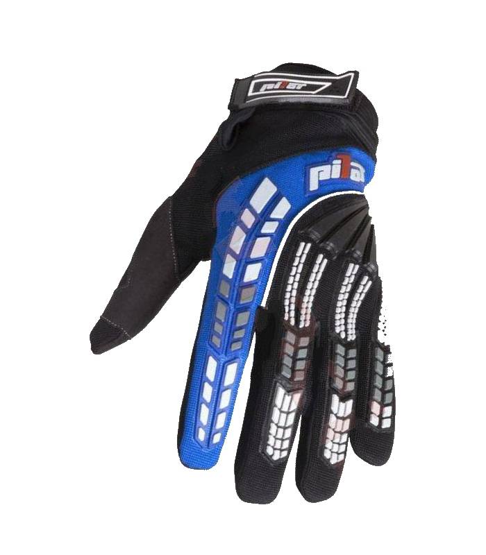 LevneMoto - Rukavice PIONEER, PILOT - Itálie, dětské (černá/modrá)