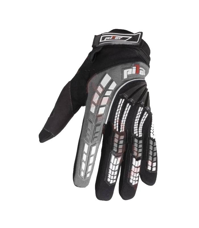 LevneMoto - Rukavice PIONEER, PILOT - Itálie, dětské (černá/šedá)