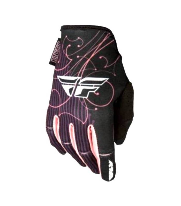 LevneMoto - Rukavice Kinetic Lady, FLY RACING - USA, dětské (černá/fialová/růžová) Velikost 