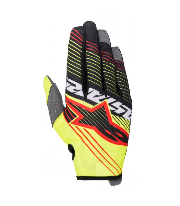 LevneMoto - Rukavice Radar Tracker 2017, ALPINESTARS - Itálie, dětské (žluté fluo/černé/červ