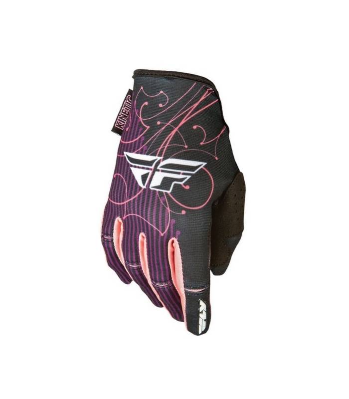 LevneMoto - Rukavice Kinetic Lady, FLY RACING - USA, dětské (černá/fialová/růžová)