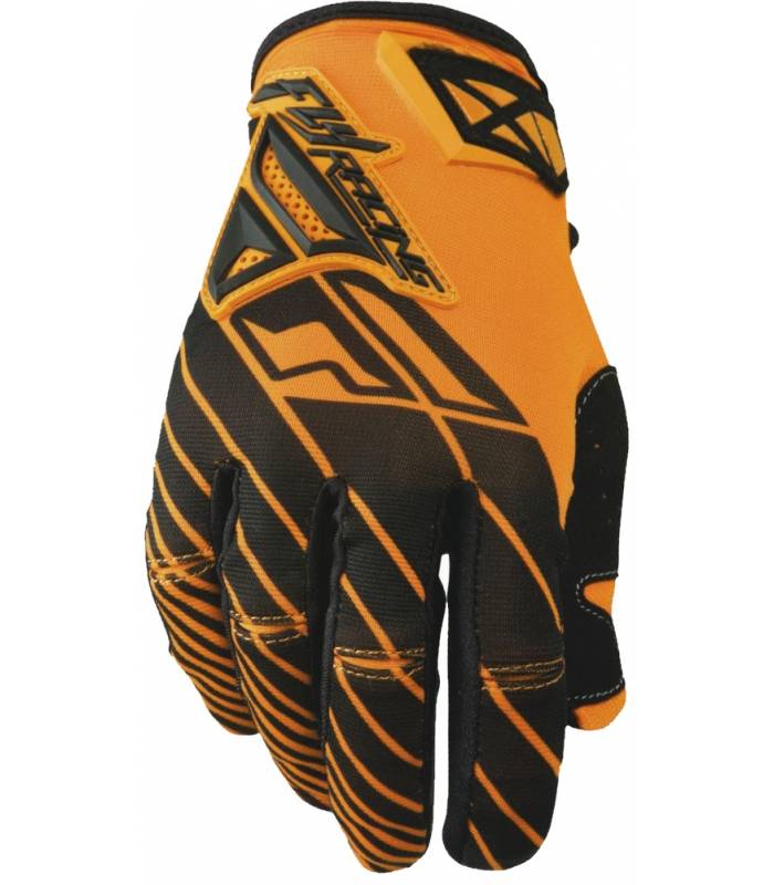 LevneMoto - Rukavice Kinetic Shock, FLY RACING - USA, dětské (oranžová/černá)
