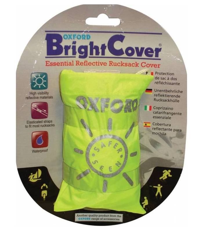 LevneMoto - Reflexní obal/pláštěnka batohu, OXFORD - Anglie (žlutá fluo, Š x V , 640 x 720mm