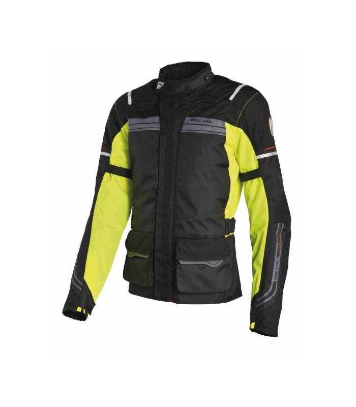 LevneMoto - Dámská moto bunda Richa PHANTOM-černo žlutá fluo