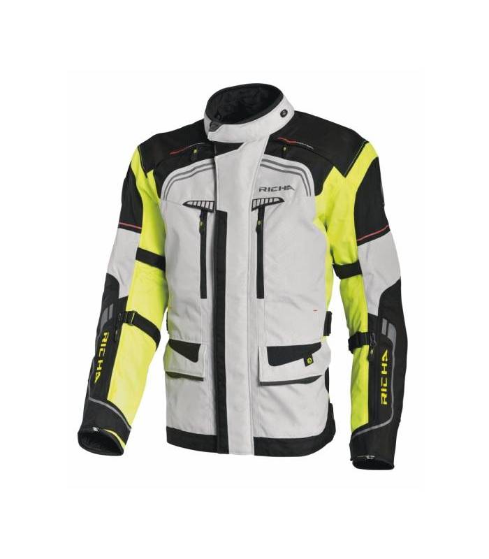 LevneMoto - Moto bunda Richa INFINITY-šedo žlutá fluo