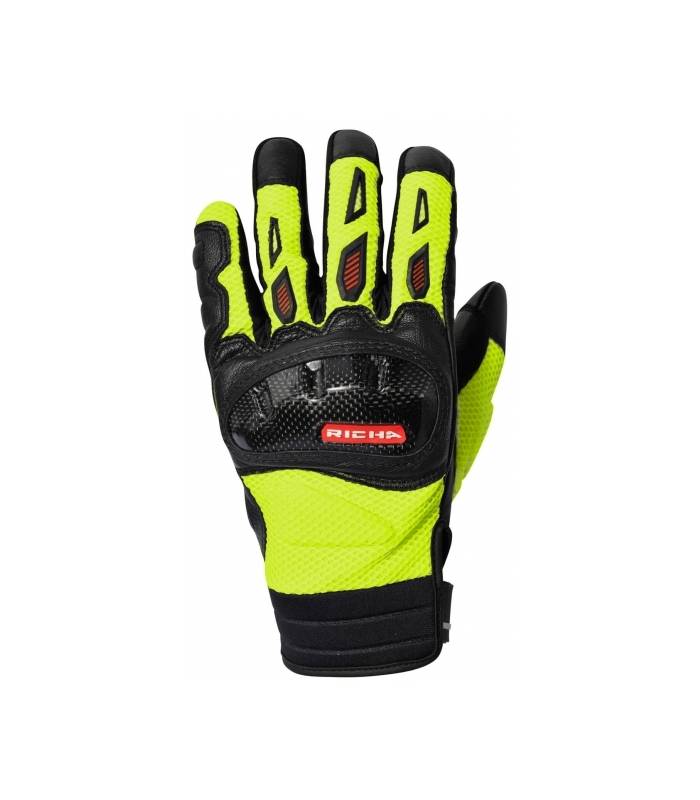 LevneMoto - Moto rukavice RICHA TORSION-žluté fluo