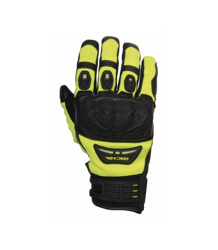 LevneMoto - Moto rukavice RICHA EVOLUTION-černo žluté fluo