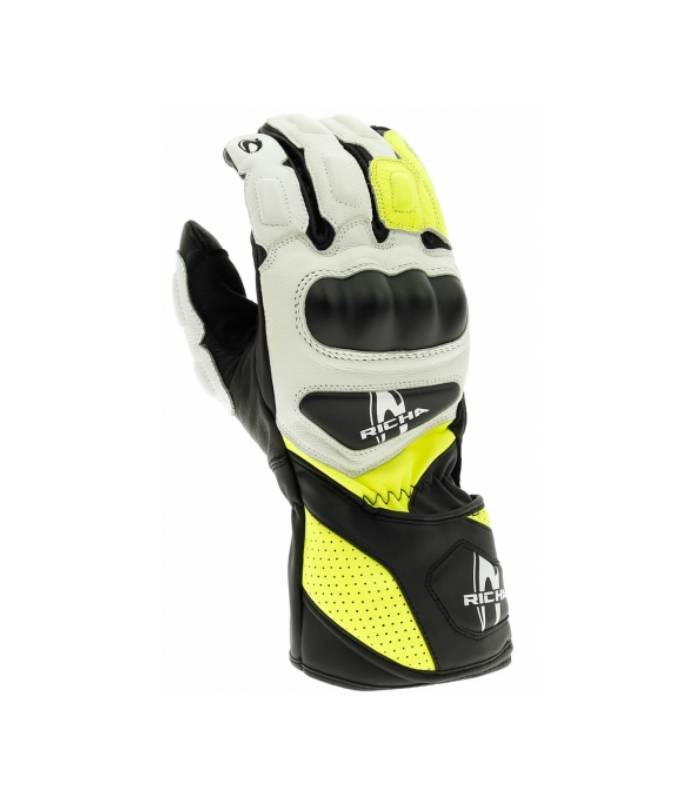 LevneMoto - Moto rukavice RICHA RS 86-žluté fluo